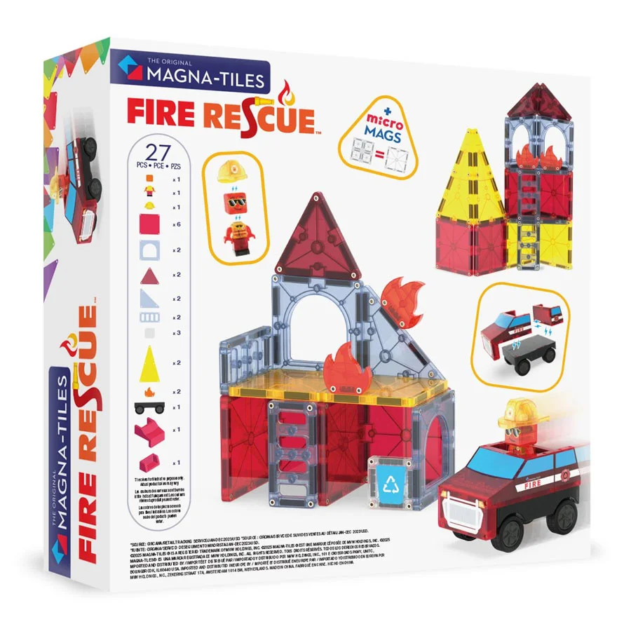 Magna-Tiles Feuerwehr- und Rettungsstation, 27 Teile