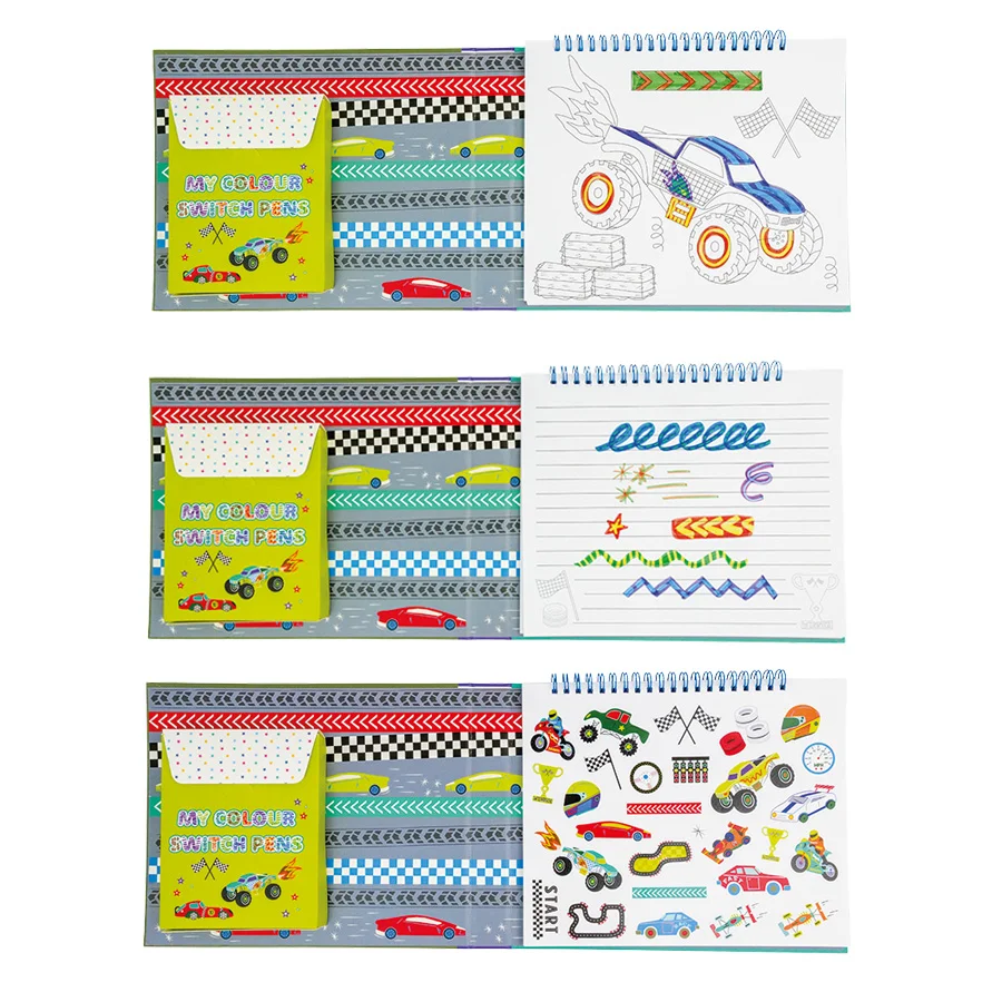 Floss & Rock magisches Malbuch, Autos