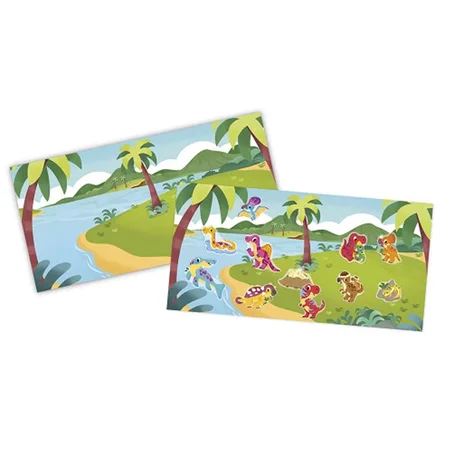 Janod ablösbare dicke Aufkleber, Dinosaurier