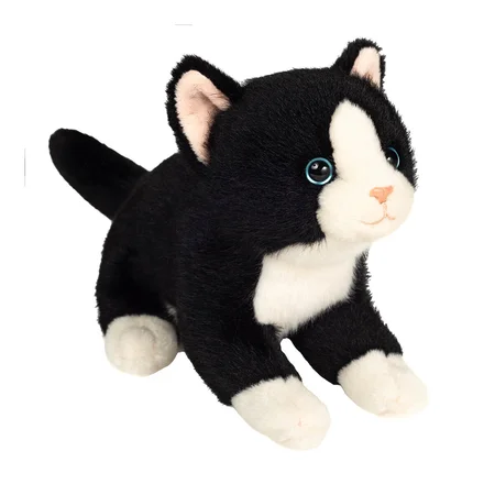 Teddy Hermann Katze 20 CM, schwarz