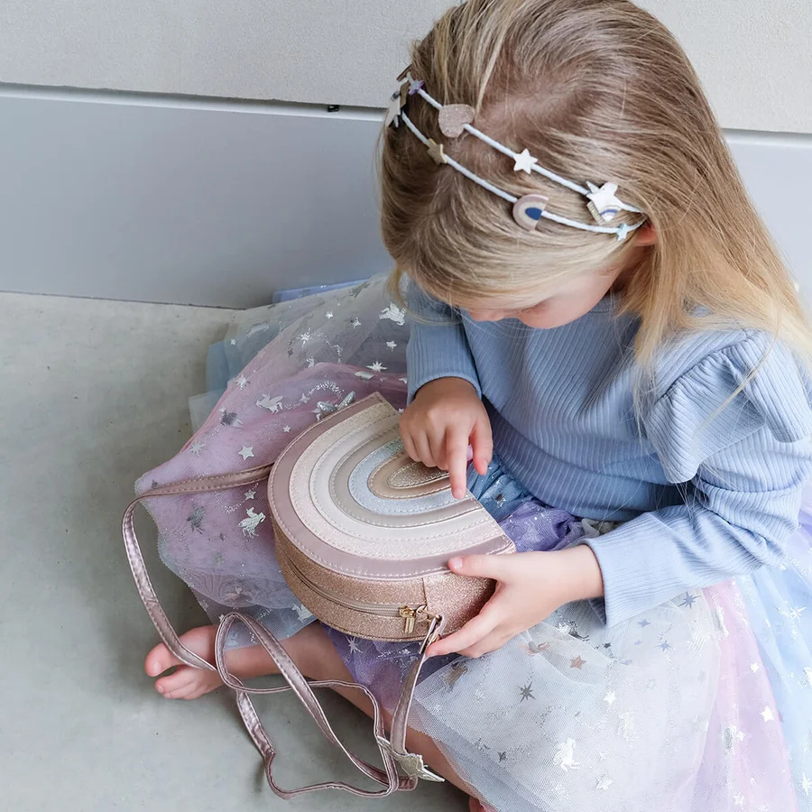 Mimi & Lula Umhängetasche, Pink Rainbow