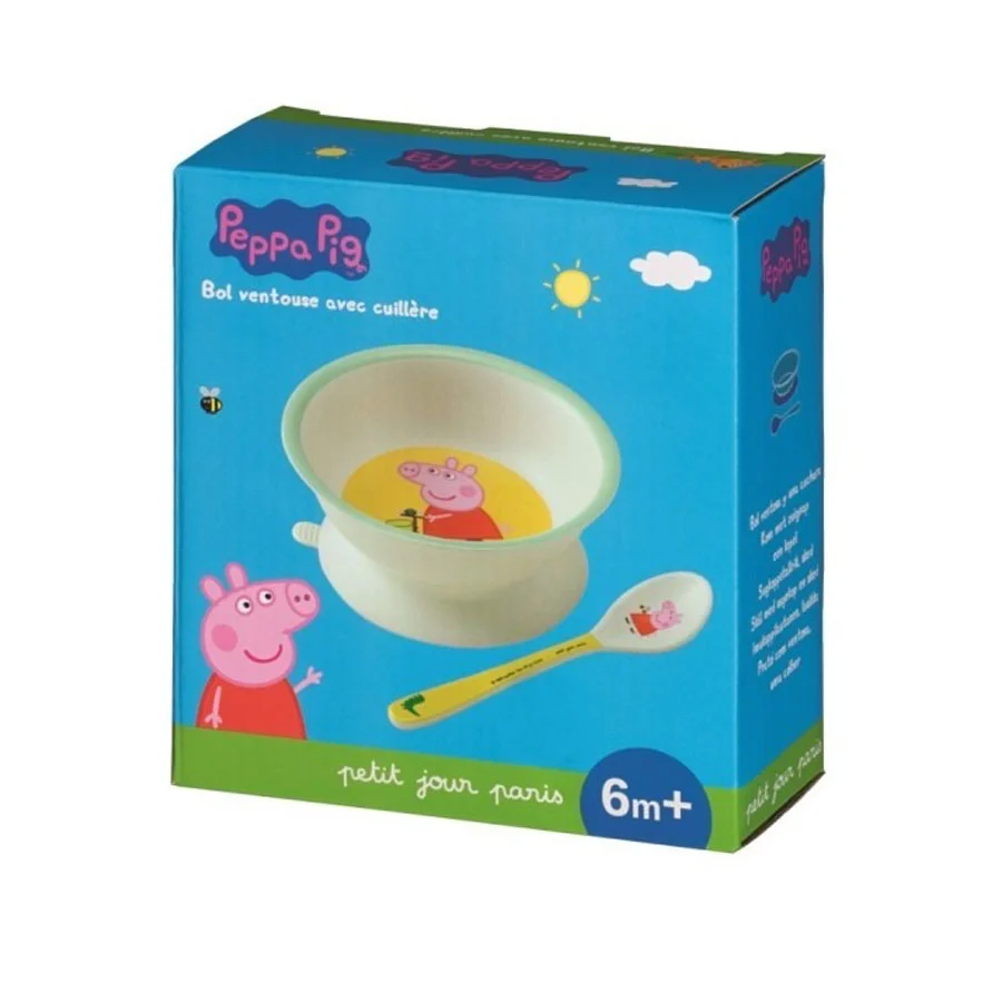 Peppa Pig Schüssel mit Saugnapf und Löffel