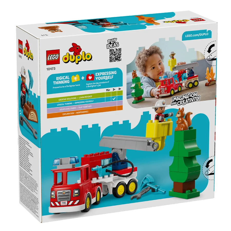 LEGO® DUPLO Feuerwehrwagen mit Schlauch und Feuerwehrmann