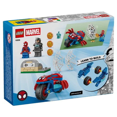 LEGO® MARVEL Spidey auf seinem Motorrad gegen Rhino
