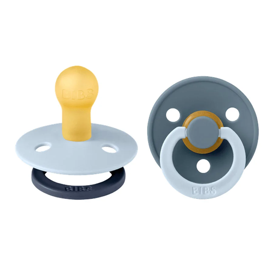 BIBS Colour Studio Fusion 2er-Pack Schnuller Größe 1, Baby Blue & Petrol