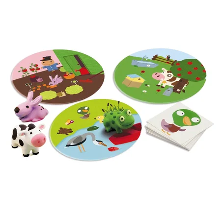 Djeco Assoziationsspiel für Kleinkinder, Wer wohnt wo?