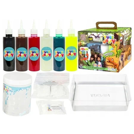 Tubi Jelly Set mit 6 Farben und kleinem Aquarium – Dinosaurier