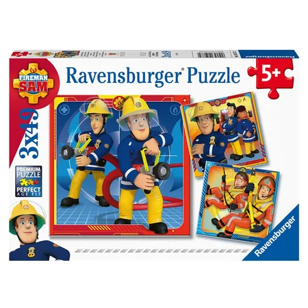 Ravensburger Feuerwehrmann Sam-Puzzle 3 x 49 Teile