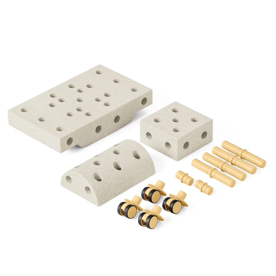 MODU Curiosity Set, 13 Teile - Sand Grey/Honey Yellow