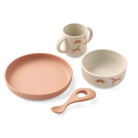 Liewood Vivi Geschirrset mit Print, dream/ecru