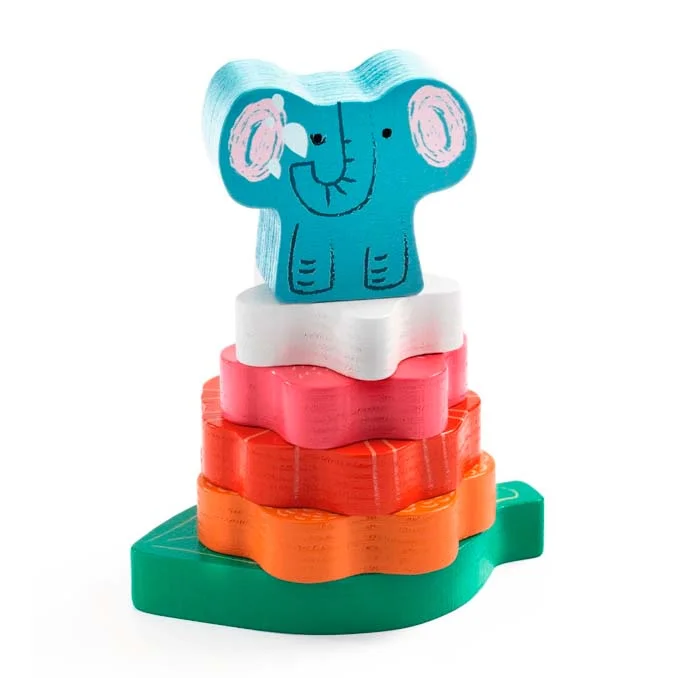 Djeco Relief Puzzle, Puzz & Stack Happy