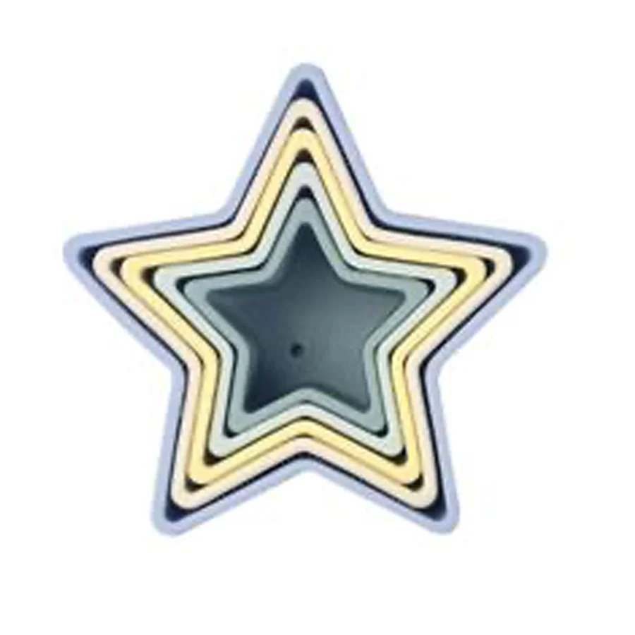 Stapel mit Sternenformen, grün/blau