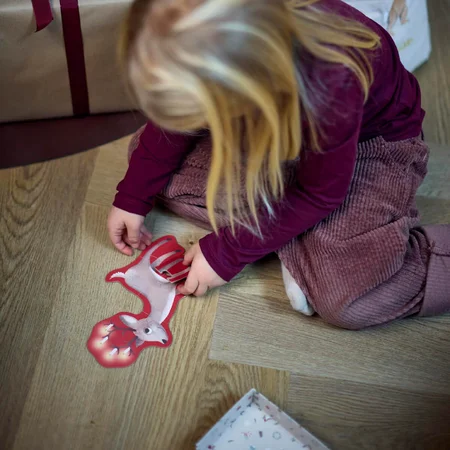 Filibabba Set mit 4 Puzzles, Wonderful Winter – Tiere des Waldes