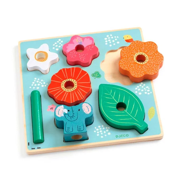 Djeco Relief Puzzle, Puzz & Stack Happy
