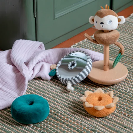 Sebra Stehaufmännchen/Stapelaffe, Affe Maci