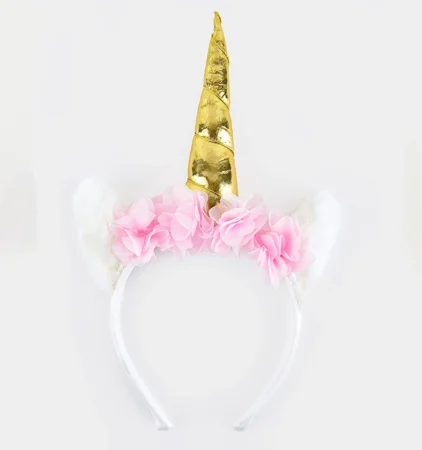 Einhorn Diadem mit Blumen